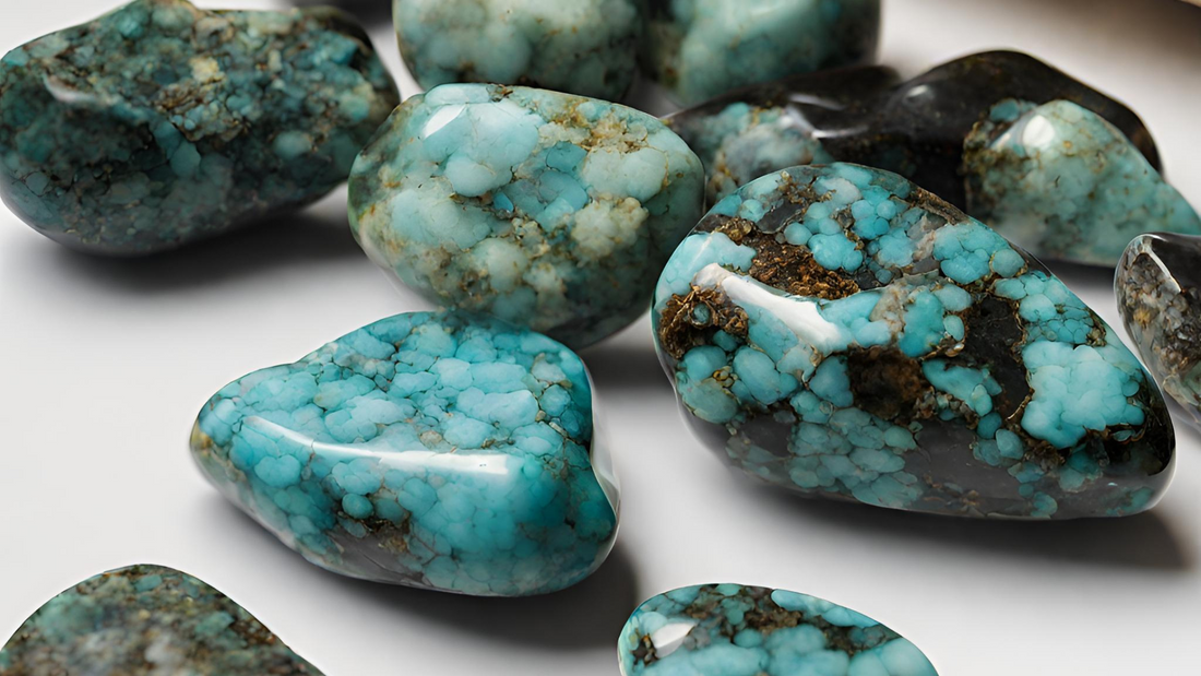 African Turquoise Crystal Properties: Positivity, Protection, Inner Wisdom, Connection to Nature.