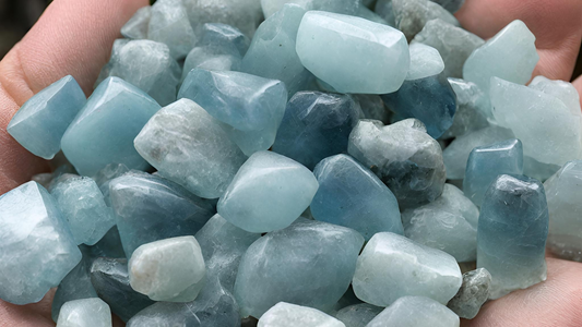 Aquamarine Crystal Properties: Communication, Serenity, Intuition, Throat Chakra.