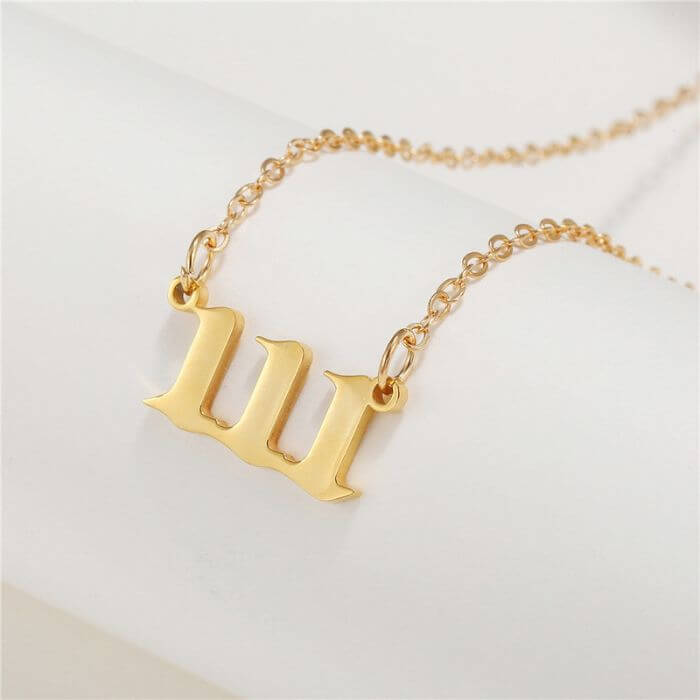 111 Stainless Steel Gold Necklace by Ancient Infusions – Elegant 111 Jewelry for Men and Women.