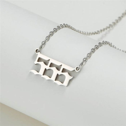 555 Stainless Steel Silver Necklace by Ancient Infusions – Elegant 555 Jewelry for Men and Women.