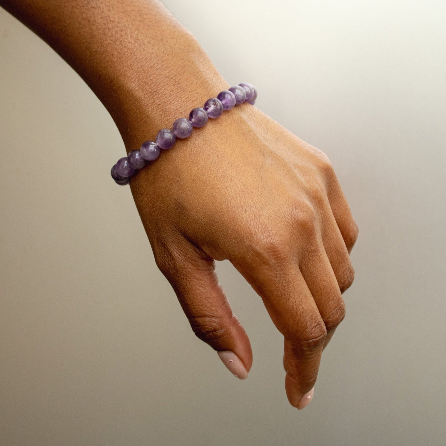 Amethyst Elastic Crystal Bracelet