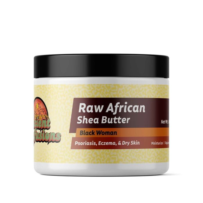 Ancient Infusions Black Woman Fragrance Shea Butter - Raw Organic Moisturizer, Empowering and Natural with a Unique Scent.