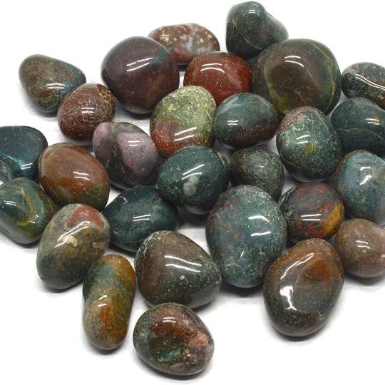 Ancient Infusions Bloodstone Crystal Tumbles - Energizing Gemstones for Physical Wellness, Strength, and Positive Vibes.