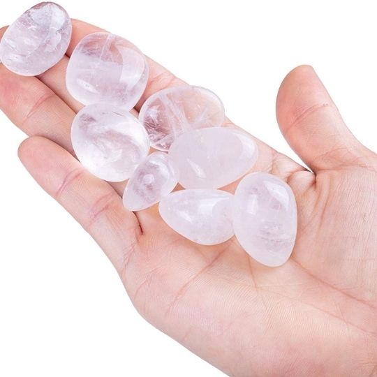 Ancient Infusions Clear Quartz Healing Crystals - Crystal Tumbles for Inner Clarity and Holistic Wellness.