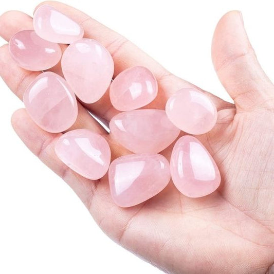Ancient Infusions Rose Quartz Healing Stones - Crystal Tumbles for Emotional Balance, Stress Relief, and Holistic Wellness.
