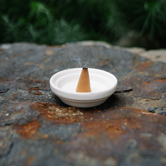 Apple Hand-Dipped 2-Inch Incense Cones by Ancient Infusions, made fresh per order with all-natural ingredients and premium uncut oils. Perfect for meditation, relaxation, yoga, and sweet fruity home fragrance.