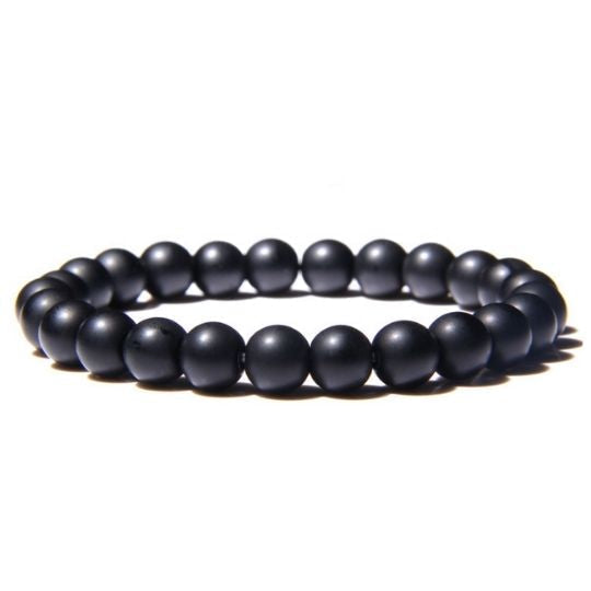 Black Onyx Bracelet with Gold – Meaningful Healing Jewelry Worn on Right Hand.