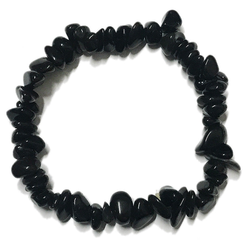 Black Tourmaline Chip Bracelet - Healing Properties and Protection Benefits.