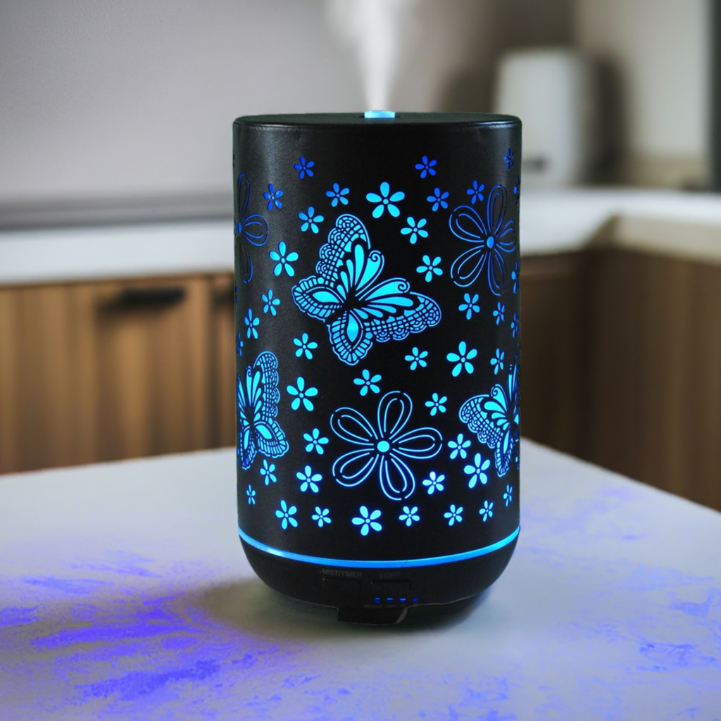 Butterfly Starry Night Aroma Diffuser – 300 ml Tank with LED Color-Changing Feature, Best Aroma Air Diffuser for Home and Wellness.