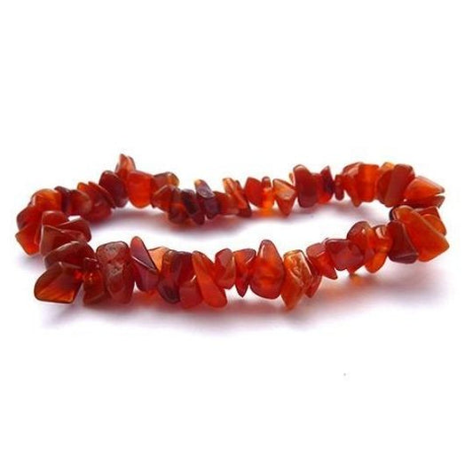 Carnelian Chip Bracelet - Healing Properties and Motivational Benefits.