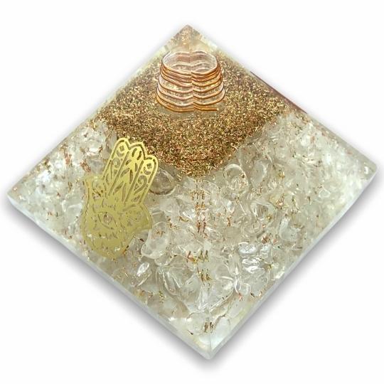 Home placement tips for Clear Quartz Orgone Pyramid to balance energy.