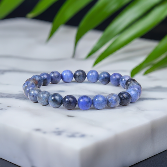 Dark and Light Blue Stone Bracelet for Men and Women – Elegant Crystal Jewelry.