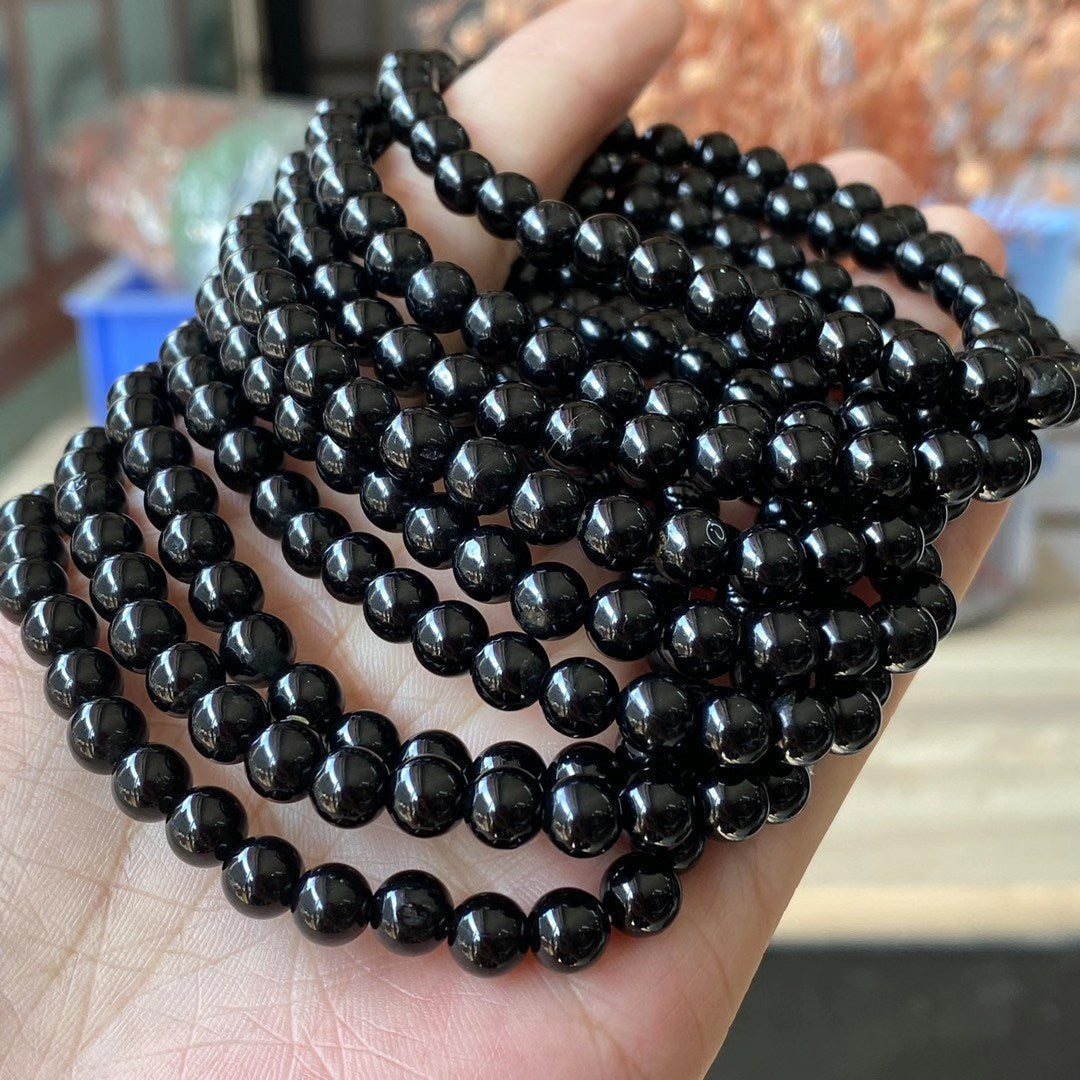 Black Obsidian Bracelet Feng Shui – Healing Crystal Jewelry for Stability and Protection.
