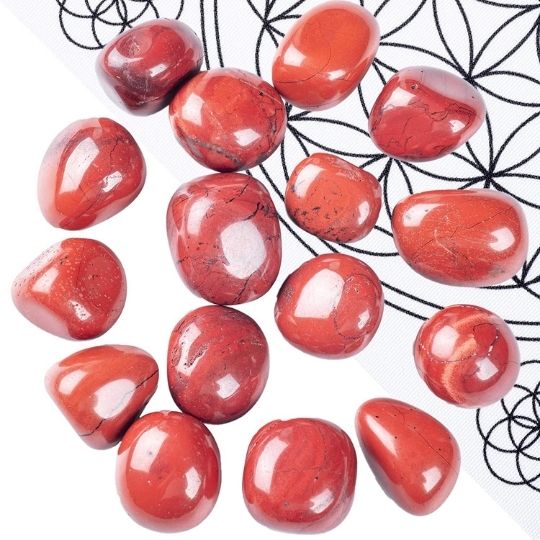 Red Jasper stones priced per gram and per kg, highlighting their value and energy-boosting benefits.