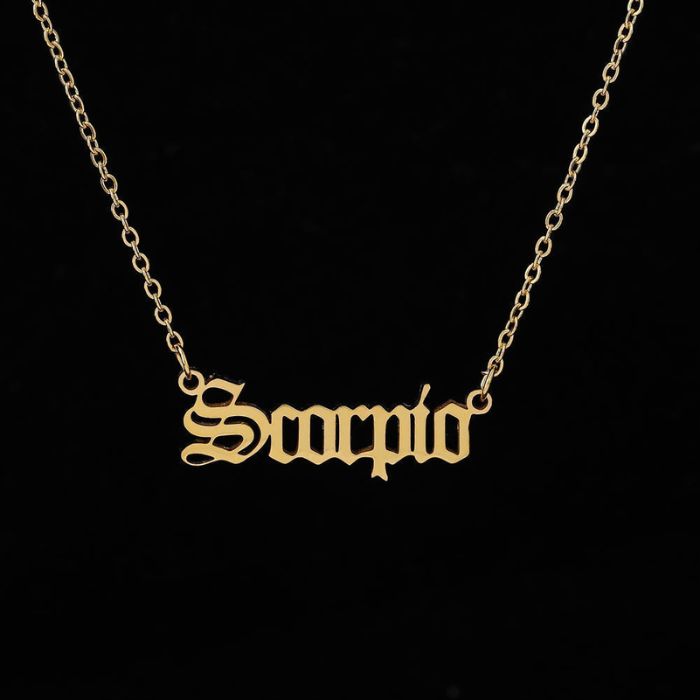 Gold and Silver Stainless Steel Scorpio Necklace by Ancient Infusions – Elegant Zodiac Pendant for Men and Women.