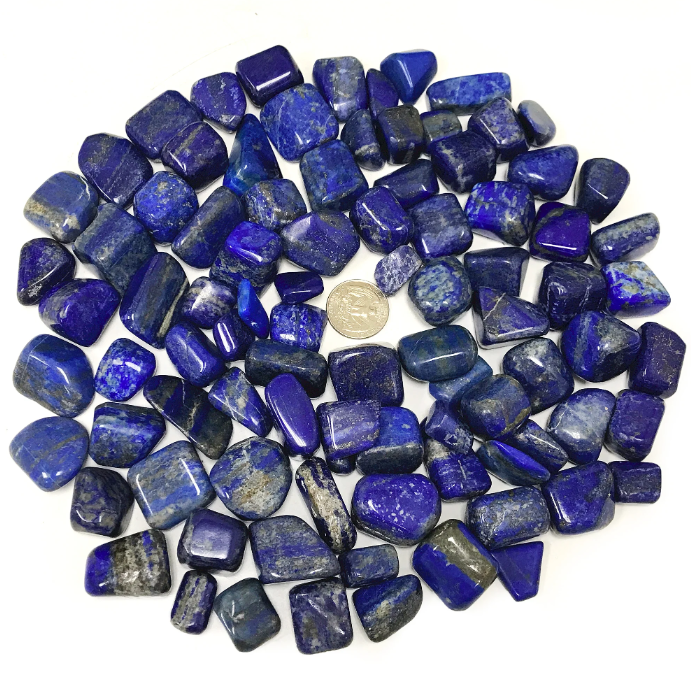 Lapis lazuli tumbled stones near me with detailed information on their spiritual benefits and pricing.