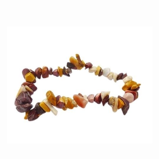 Mookaite Jasper Chip Bracelet - Healing Properties and Grounding Benefits.