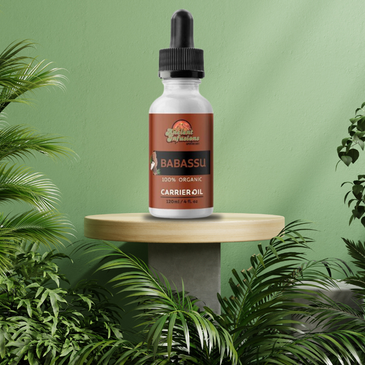 Organic babassu oil carrier oil by Ancient Infusions – 100% pure natural oil for skin hydration, hair care, and soothing nourishment.