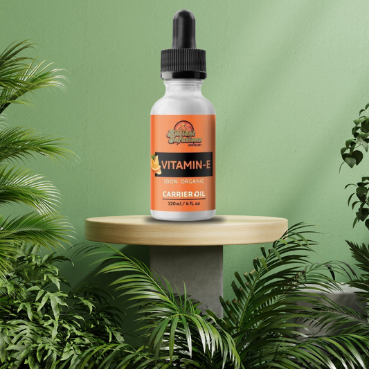 Organic vitamin E oil carrier oil by Ancient Infusions – 100% pure natural oil for skin repair, hydration, and antioxidant protection.