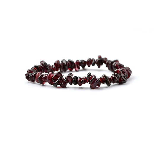 Red Garnet Chip Bracelet - Healing Properties and Vitality Benefits.