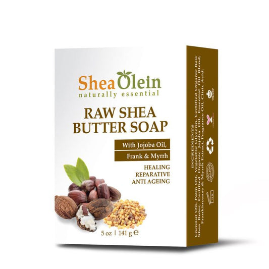 Shea Olein Raw Shea Butter Soap - Healing, Reparative, and Anti-Aging Skincare Bar with Organic Ingredients.